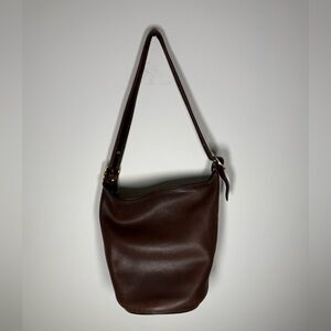 VTG Coach Duffle Sac 9085 Mahogany Brown Leather Bucket Bag USA